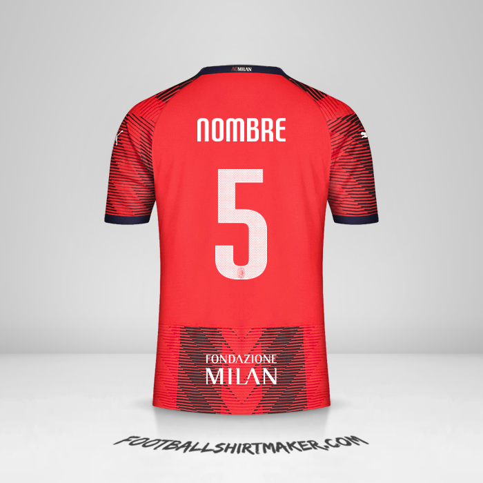 Jersey AC Milan Cup 2023/2024 -  nombre - 5