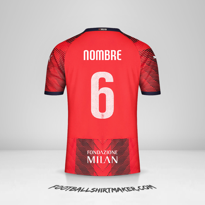 Camiseta AC Milan Cup 2023/2024 -  nombre - 6