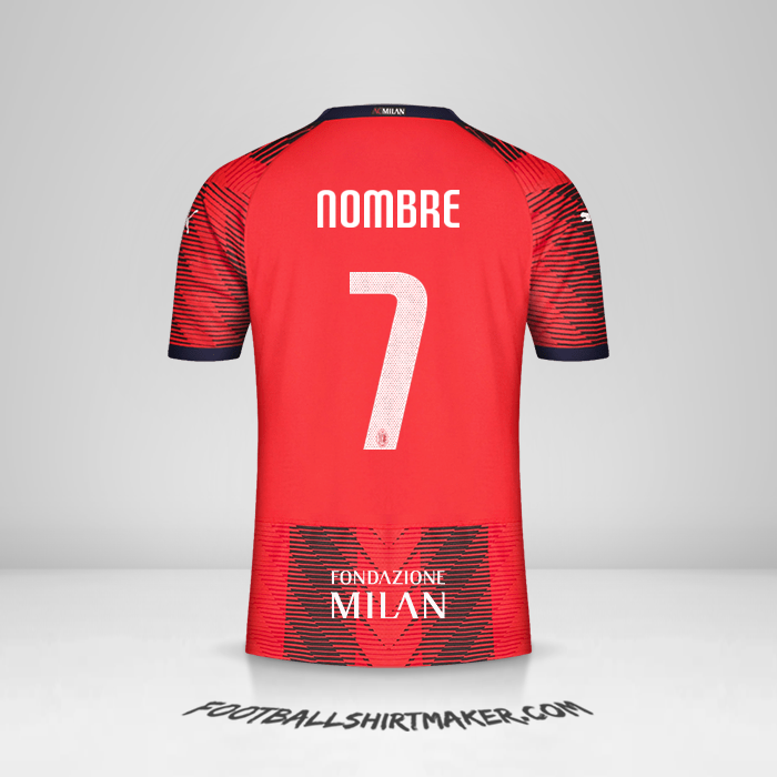 Camiseta AC Milan Cup 2023/2024 -  nombre - 7