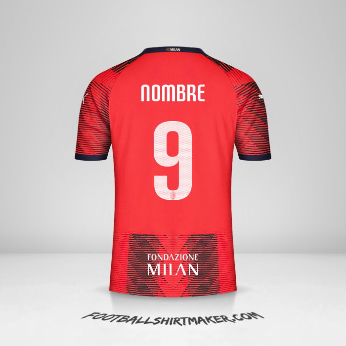 Jersey AC Milan Cup 2023/2024 -  nombre - 9