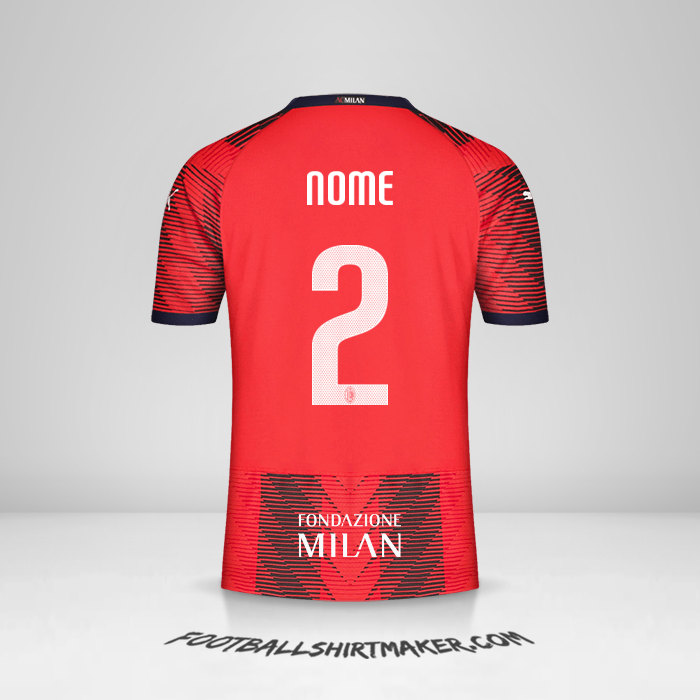 Camisa AC Milan Cup 2023/2024 -  nome - 2