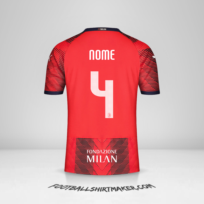 Camisola AC Milan Cup 2023/2024 -  nome - 4