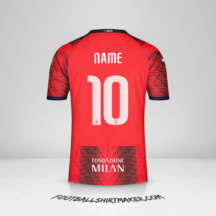 Shirt AC Milan Cup 2023/2024 -  name - 10