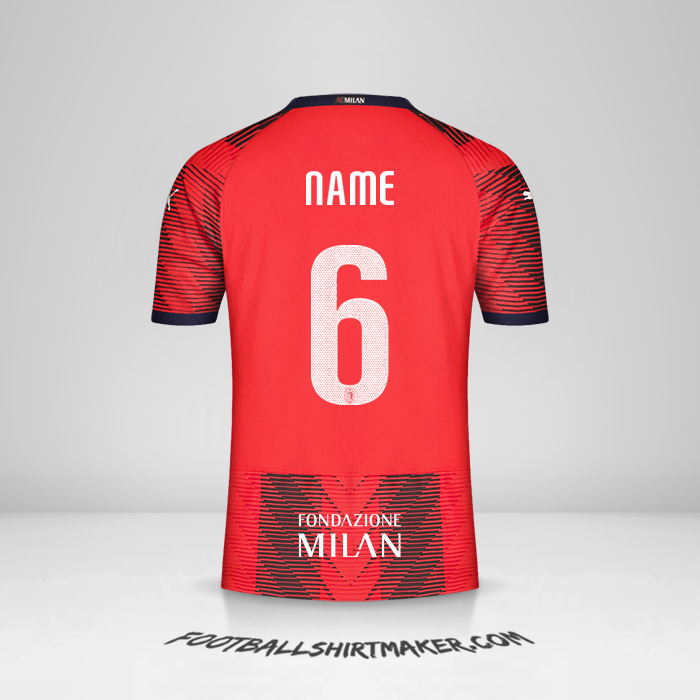 Jersey AC Milan Cup 2023/2024 -  name - 6
