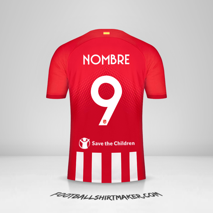 Camiseta Atletico Madrid Cup 2023/2024 -  nombre - 9
