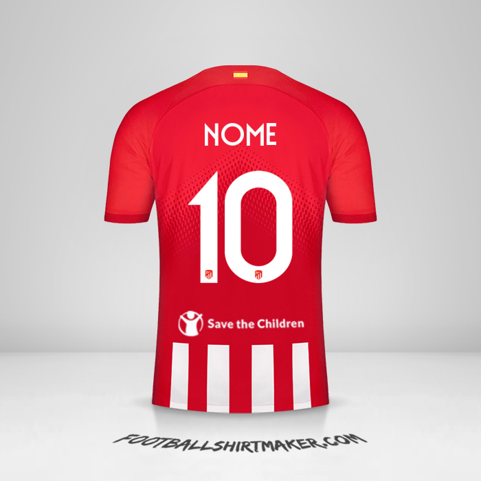 Camisa Atletico Madrid Cup 2023/2024 -  nome - 10