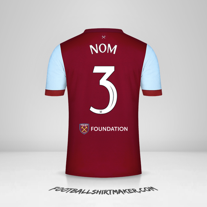 Maillot West Ham United FC Cup 2023/2024 -  nom - 3