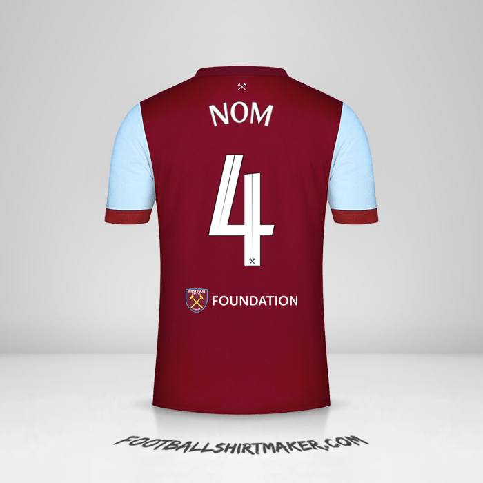 Maillot West Ham United FC Cup 2023/2024 -  nom - 4