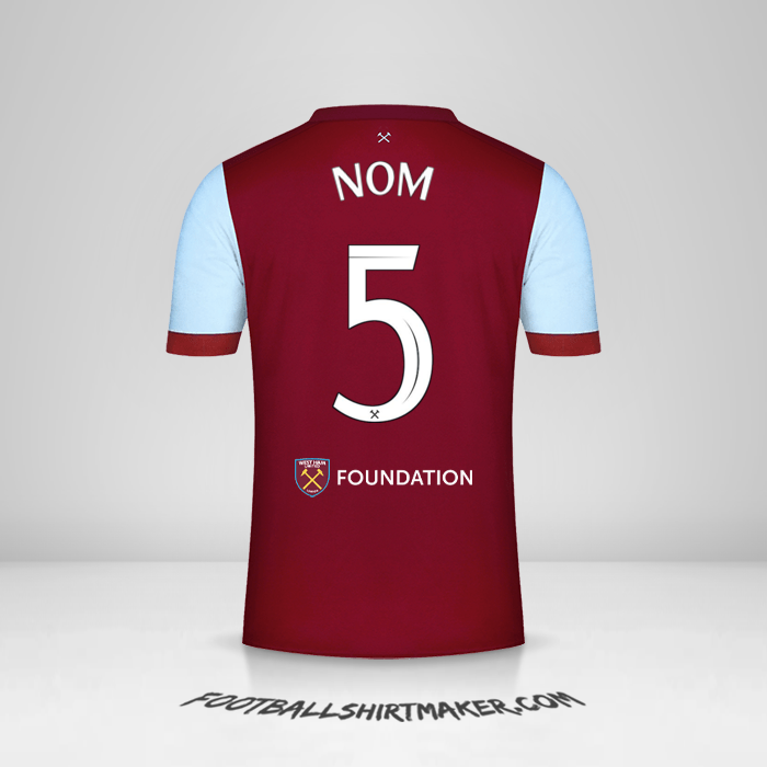 Maillot West Ham United FC Cup 2023/2024 -  nom - 5
