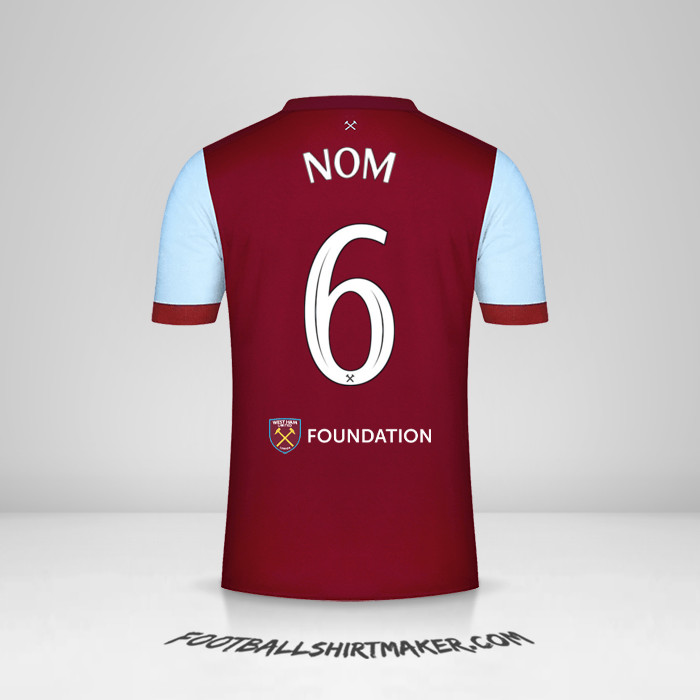 Maillot West Ham United FC Cup 2023/2024 -  nom - 6