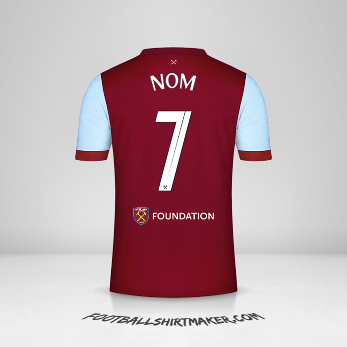 Maillot West Ham United FC Cup 2023/2024 -  nom - 7