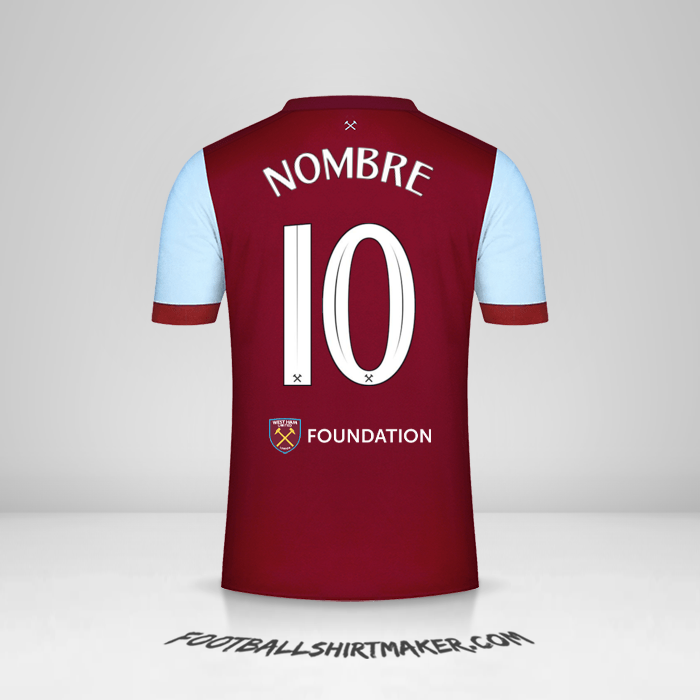 Jersey West Ham United FC Cup 2023/2024 -  nombre - 10