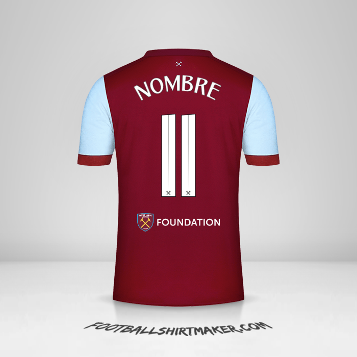 Jersey West Ham United FC Cup 2023/2024 -  nombre - 11