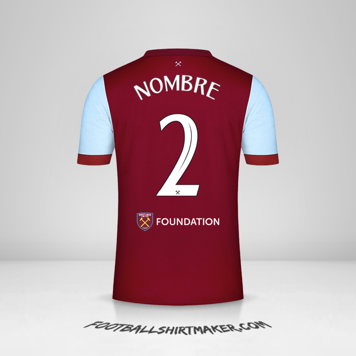Jersey West Ham United FC Cup 2023/2024 -  nombre - 2