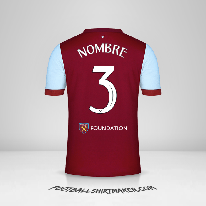 Jersey West Ham United FC Cup 2023/2024 -  nombre - 3
