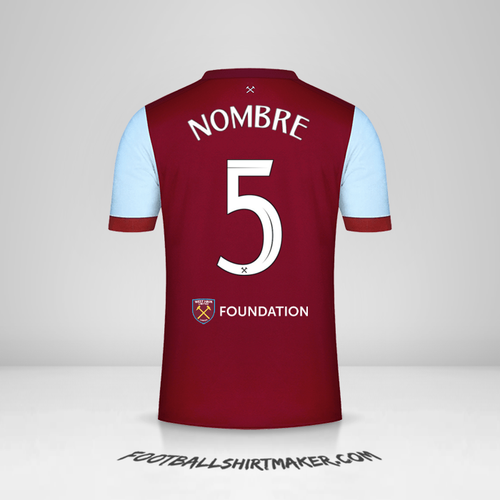 Jersey West Ham United FC Cup 2023/2024 -  nombre - 5