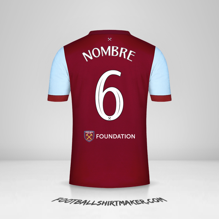 Jersey West Ham United FC Cup 2023/2024 -  nombre - 6