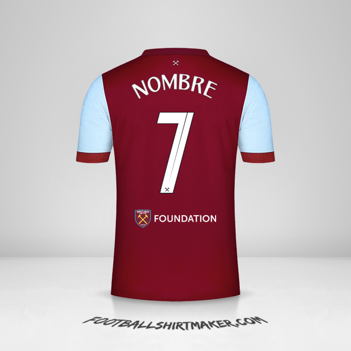 Jersey West Ham United FC Cup 2023/2024 -  nombre - 7