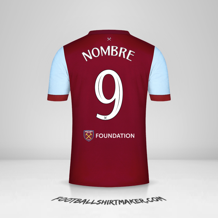 Jersey West Ham United FC Cup 2023/2024 -  nombre - 9