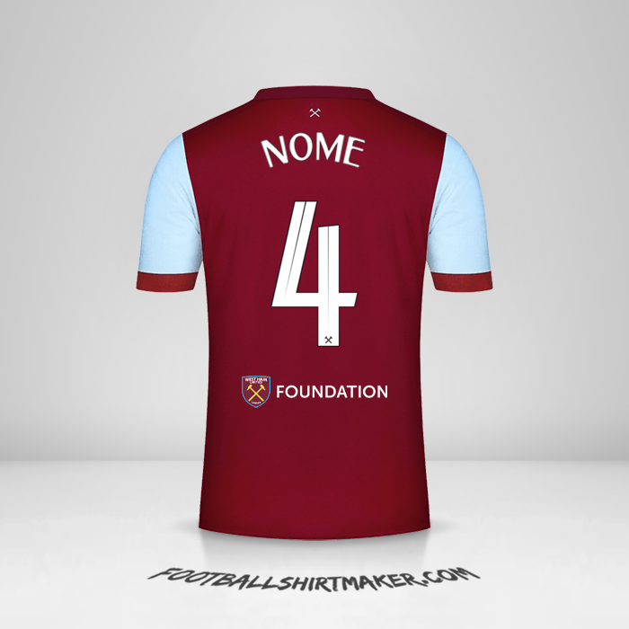 Camisola West Ham United FC Cup 2023/2024 -  nome - 4