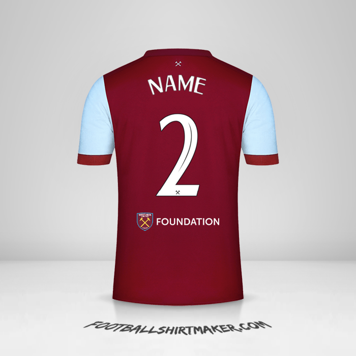 Jersey West Ham United FC Cup 2023/2024 -  name - 2
