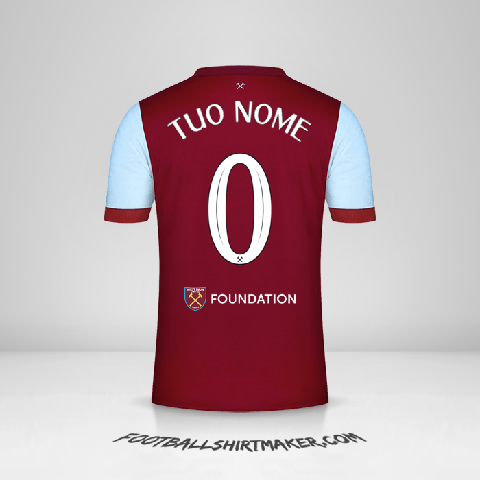 Maglia West Ham United FC Cup 2023/2024 -  tuo nome - 0