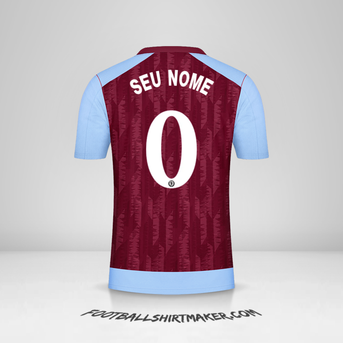 Camisa Aston Villa FC Cup 2023/2024 -  seu nome - 0