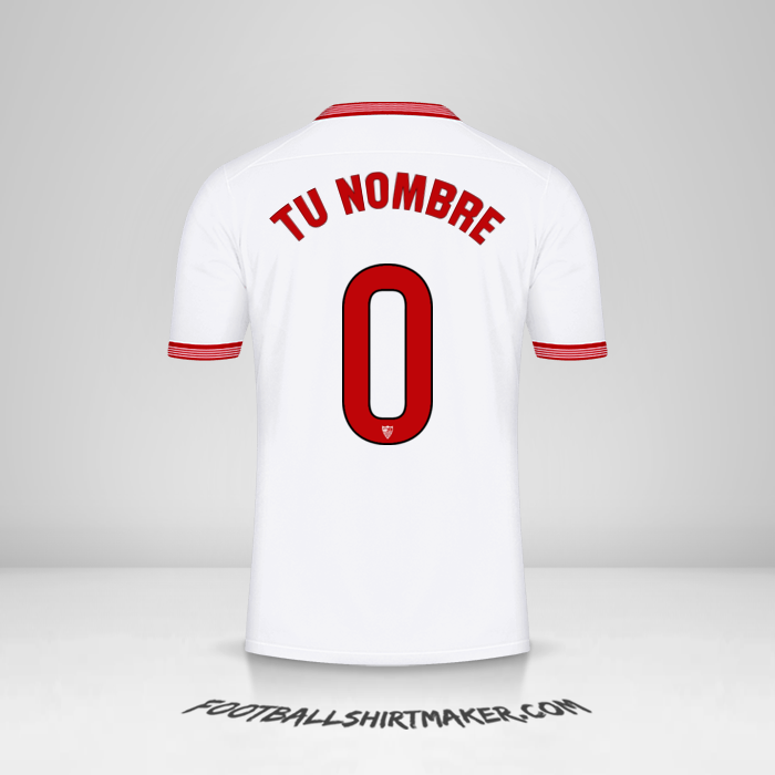 Camiseta Sevilla FC 2023/2024 -  tu nombre - 0