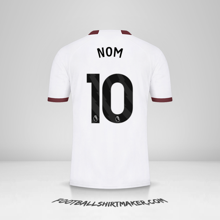 Maillot Manchester City 2023/2024 Extérieur -  nom - 10