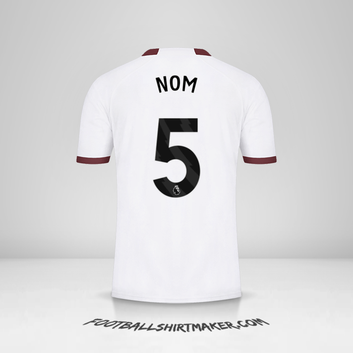 Maillot Manchester City 2023/2024 Extérieur -  nom - 5