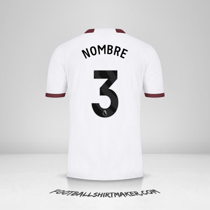 Jersey Manchester City 2023/2024 Visita -  nombre - 3