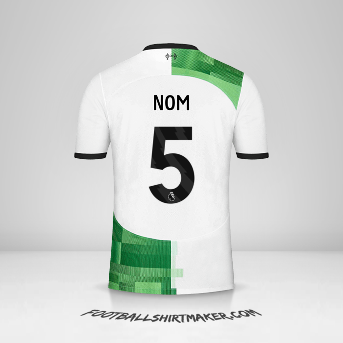 Maillot Liverpool FC 2023/2024 Extérieur -  nom - 5