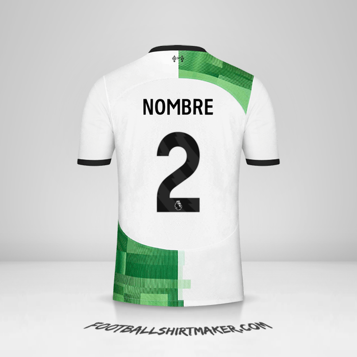 Camiseta Liverpool FC 2023/2024 Visita -  nombre - 2