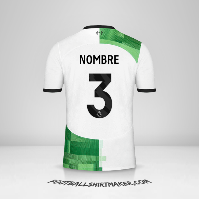 Jersey Liverpool FC 2023/2024 Visita -  nombre - 3
