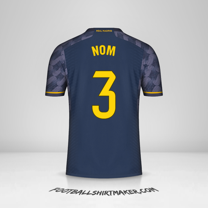 Maillot Real Madrid CF 2023/2024 Extérieur -  nom - 3