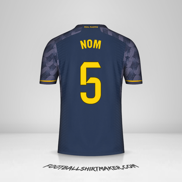 Maillot Real Madrid CF 2023/2024 Extérieur -  nom - 5
