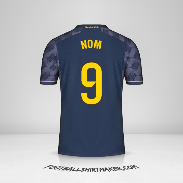 Maillot Real Madrid CF 2023/2024 Extérieur -  nom - 9
