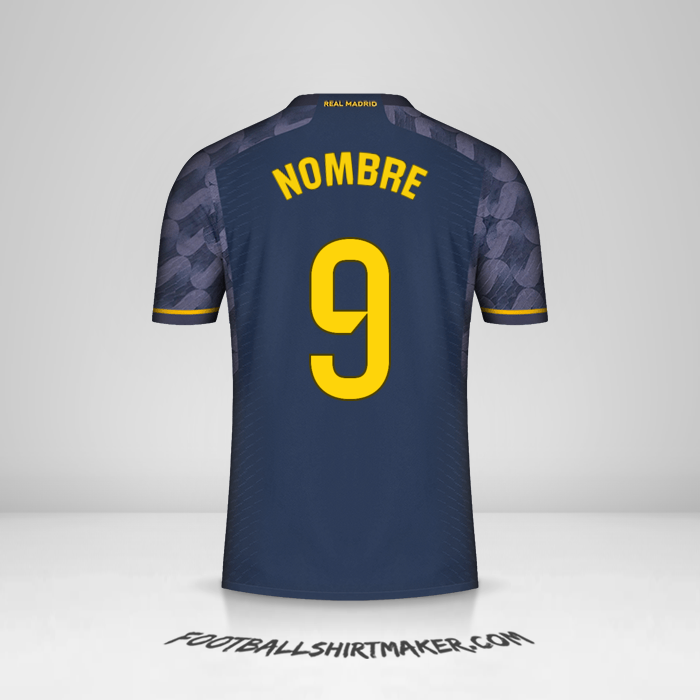 Jersey Real Madrid CF 2023/2024 Visita -  nombre - 9