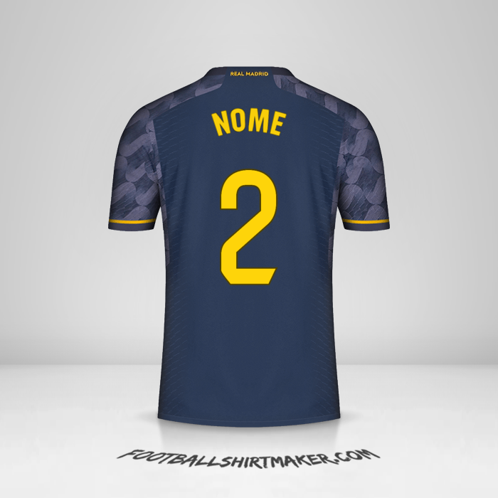 Maglia Real Madrid CF 2023/2024 Seconda -  nome - 2