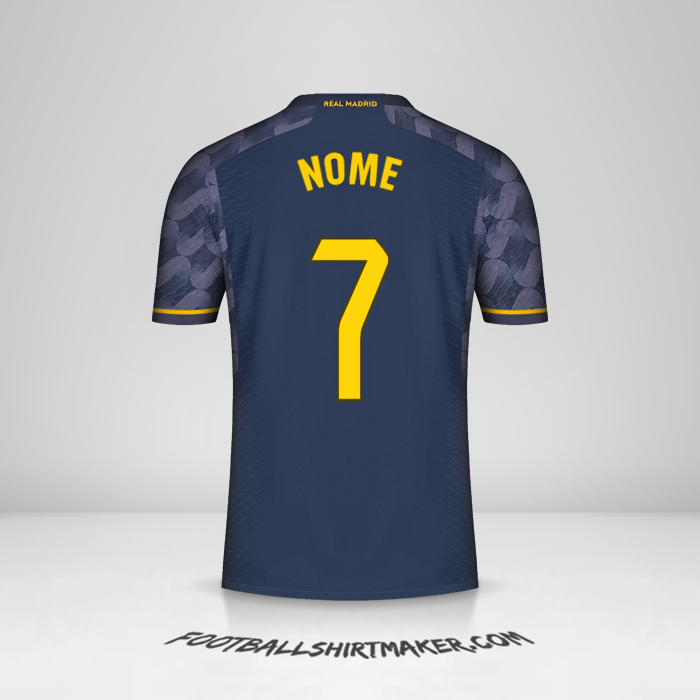 Camisa Real Madrid CF 2023/2024 Alternativa -  nome - 7
