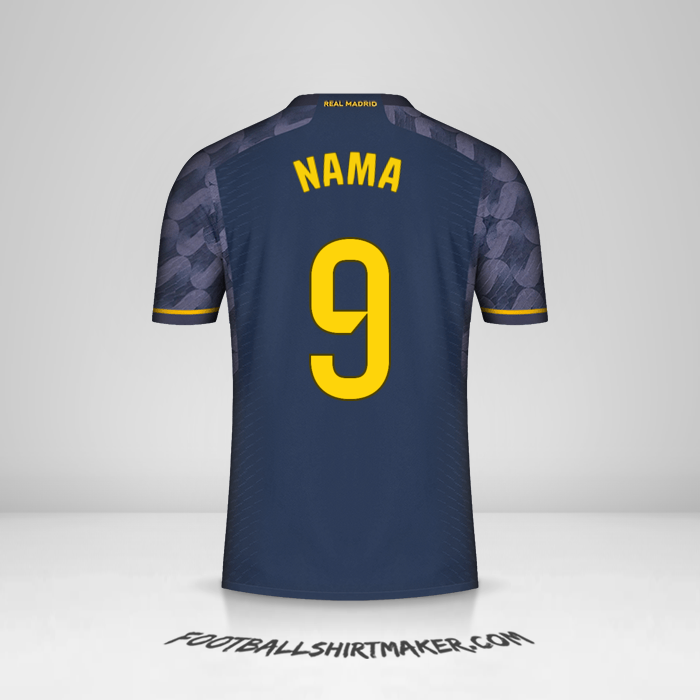 Jersey Real Madrid CF 2023/2024 Alternatif -  nama - 9