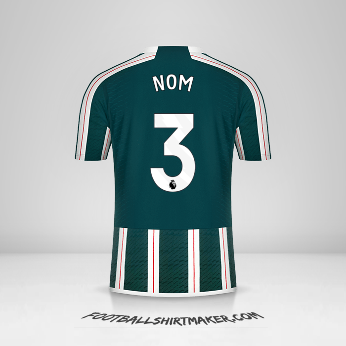 Maillot Manchester United 2023/2024 Extérieur -  nom - 3