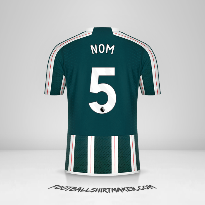 Maillot Manchester United 2023/2024 Extérieur -  nom - 5