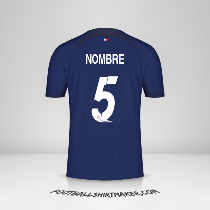 Jersey Paris Saint Germain Cup 2023/2024 -  nombre - 5