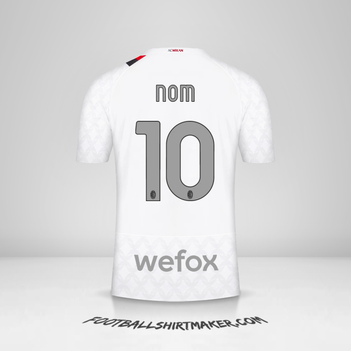 Maillot AC Milan 2023/2024 Extérieur -  nom - 10