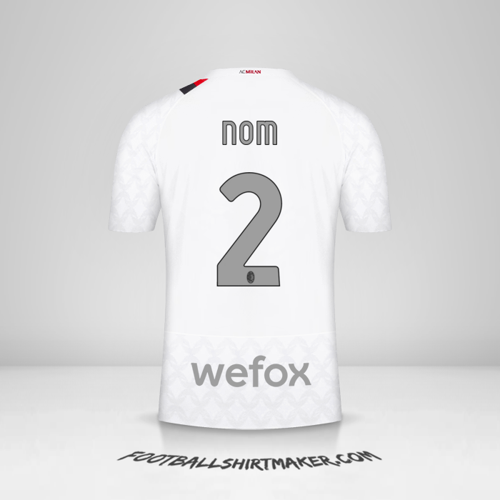 Maillot AC Milan 2023/2024 Extérieur -  nom - 2