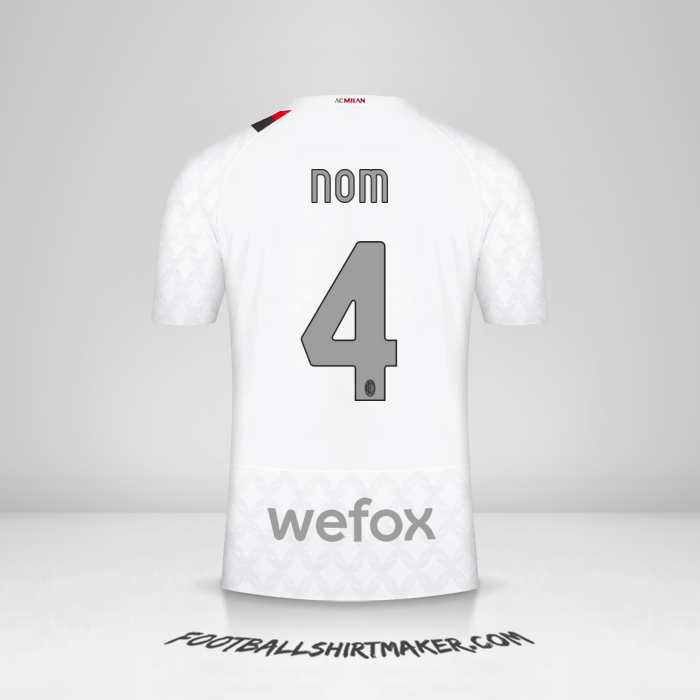 Maillot AC Milan 2023/2024 Extérieur -  nom - 4