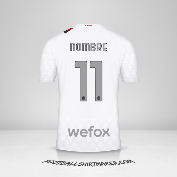 Jersey AC Milan 2023/2024 Visita -  nombre - 11