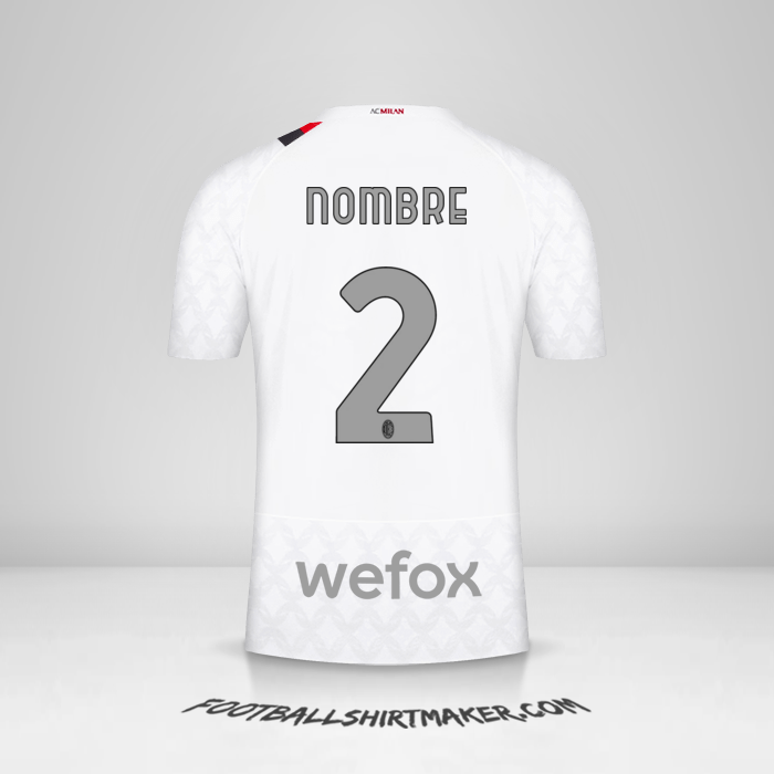 Camiseta AC Milan 2023/2024 Visita -  nombre - 2