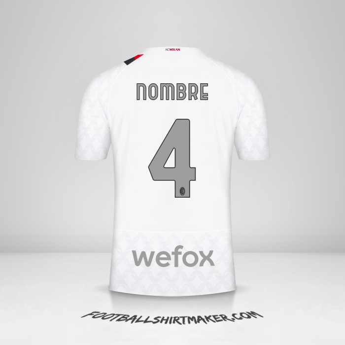 Jersey AC Milan 2023/2024 Visita -  nombre - 4